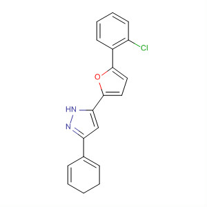 518045-42-6  1H-Pyrazole, 5-[5-(2-chlorophenyl)-2-furanyl]-4,5-dihydro-3-phenyl-
