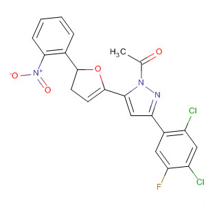 518045-47-1  1H-Pyrazole,1-acetyl-3-(2,4-dichloro-5-fluorophenyl)-4,5-dihydro-5-[5-(2-nitrophenyl)-2-furanyl]-