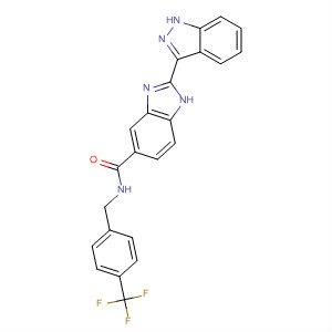 518355-41-4  1H-Benzimidazole-5-carboxamide,2-(1H-indazol-3-yl)-N-[[4-(trifluoromethyl)phenyl]methyl]-