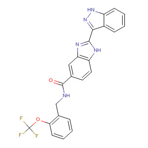 518355-52-7  1H-Benzimidazole-5-carboxamide,2-(1H-indazol-3-yl)-N-[[2-(trifluoromethoxy)phenyl]methyl]-