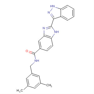 518355-77-6  1H-Benzimidazole-5-carboxamide,N-[(3,5-dimethylphenyl)methyl]-2-(1H-indazol-3-yl)-
