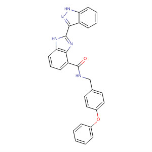 518355-92-5  1H-Benzimidazole-4-carboxamide,2-(1H-indazol-3-yl)-N-[(4-phenoxyphenyl)methyl]-