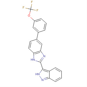 518356-44-0  1H-Benzimidazole, 2-(2H-indazol-3-yl)-5-[3-(trifluoromethoxy)phenyl]-