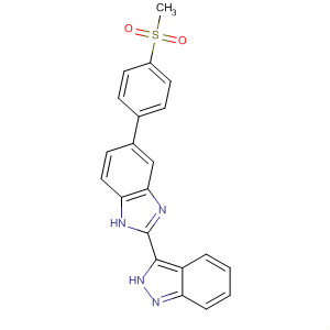 518356-52-0  1H-Benzimidazole, 2-(2H-indazol-3-yl)-5-[4-(methylsulfonyl)phenyl]-