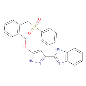 518356-91-7  1H-Benzimidazole,2-[5-[[2-[(phenylsulfonyl)methyl]phenyl]methoxy]-1H-pyrazol-3-yl]-