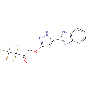 518356-99-5  2-Butanone,1-[[5-(1H-benzimidazol-2-yl)-1H-pyrazol-3-yl]oxy]-3,3,4,4,4-pentafluoro-