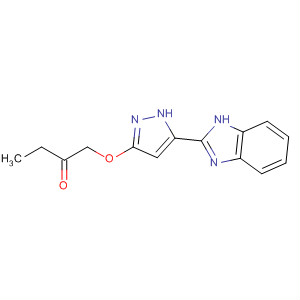 518357-01-2  2-Butanone, 1-[[5-(1H-benzimidazol-2-yl)-1H-pyrazol-3-yl]oxy]-