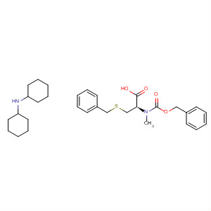 519156-46-8  L-Cysteine, N-methyl-N-[(phenylmethoxy)carbonyl]-S-(phenylmethyl)-,compd. with N-cyclohexylcyclohexanamine (1:1)