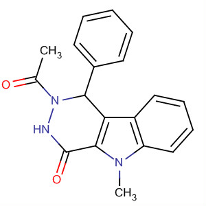 51916-97-3  4H-Pyridazino[4,5-b]indol-4-one,2-acetyl-1,2,3,5-tetrahydro-5-methyl-1-phenyl-