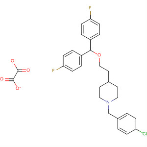 519163-12-3  Piperidine,4-[2-[bis(4-fluorophenyl)methoxy]ethyl]-1-[(4-chlorophenyl)methyl]-,ethanedioate (1:1)