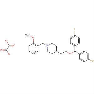 519163-20-3  Piperidine,4-[2-[bis(4-fluorophenyl)methoxy]ethyl]-1-[(2-methoxyphenyl)methyl]-,ethanedioate (1:1)