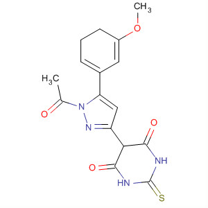 519163-73-6  1H-Pyrazole,1-acetyl-3-(hexahydro-4,6-dioxo-2-thioxo-5-pyrimidinyl)-4,5-dihydro-5-(3-methoxyphenyl)-
