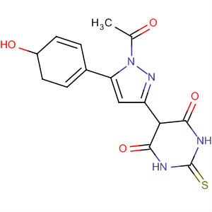 519163-74-7  1H-Pyrazole,1-acetyl-3-(hexahydro-4,6-dioxo-2-thioxo-5-pyrimidinyl)-4,5-dihydro-5-(4-hydroxyphenyl)-