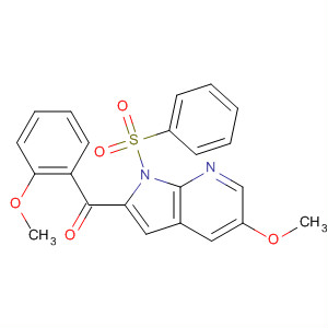 521309-89-7  1H-Pyrrolo[2,3-b]pyridine,5-methoxy-2-(2-methoxybenzoyl)-1-(phenylsulfonyl)-
