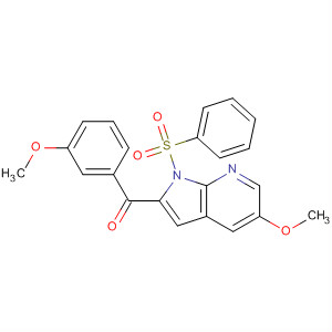 521309-90-0  1H-Pyrrolo[2,3-b]pyridine,5-methoxy-2-(3-methoxybenzoyl)-1-(phenylsulfonyl)-