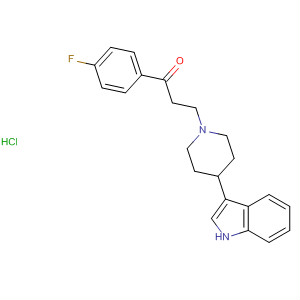 52157-89-8  1-Propanone, 1-(4-fluorophenyl)-3-[4-(1H-indol-3-yl)-1-piperidinyl]-,monohydrochloride