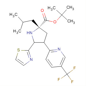 521956-74-1  L-Proline,2-(2-methylpropyl)-5-(2-thiazolyl)-4-[5-(trifluoromethyl)-2-pyridinyl]-,1,1-dimethylethyl ester, (4S,5R)-