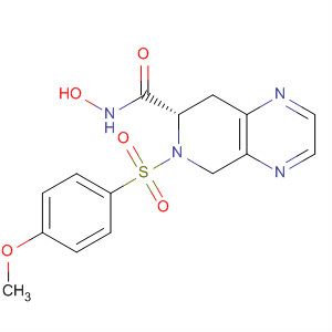 523994-10-7  Pyrido[3,4-b]pyrazine-7-carboxamide,5,6,7,8-tetrahydro-N-hydroxy-6-[(4-methoxyphenyl)sulfonyl]-, (7S)-