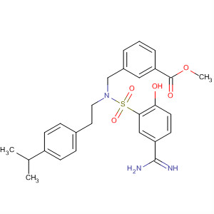 524742-91-4  Benzoic acid,3-[[[[5-(aminoiminomethyl)-2-hydroxyphenyl]sulfonyl][2-[4-(1-methylethyl)phenyl]ethyl]amino]methyl]-, methyl ester