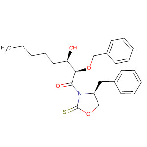 501644-65-1  2-Oxazolidinethione,3-[(2R,3R)-3-hydroxy-1-oxo-2-(phenylmethoxy)octyl]-4-(phenylmethyl)-,(4S)-