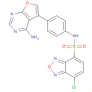 501696-83-9  2,1,3-Benzoxadiazole-4-sulfonamide,N-[4-(4-aminofuro[2,3-d]pyrimidin-5-yl)phenyl]-7-chloro-