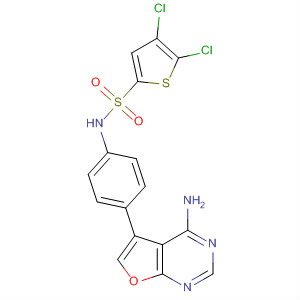 501696-86-2  2-Thiophenesulfonamide,N-[4-(4-aminofuro[2,3-d]pyrimidin-5-yl)phenyl]-4,5-dichloro-