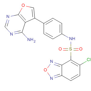 501696-92-0  2,1,3-Benzoxadiazole-4-sulfonamide,N-[4-(4-aminofuro[2,3-d]pyrimidin-5-yl)phenyl]-5-chloro-