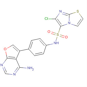 501697-43-4  Imidazo[2,1-b]thiazole-5-sulfonamide,N-[4-(4-aminofuro[2,3-d]pyrimidin-5-yl)phenyl]-6-chloro-