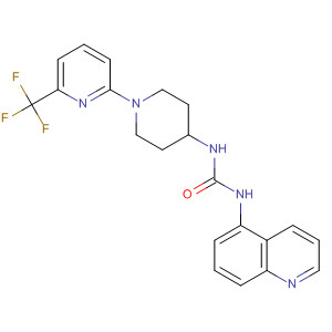 501952-06-3  Urea, N-5-quinolinyl-N'-[1-[6-(trifluoromethyl)-2-pyridinyl]-4-piperidinyl]-