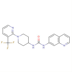 501952-07-4  Urea, N-7-quinolinyl-N'-[1-[3-(trifluoromethyl)-2-pyridinyl]-4-piperidinyl]-