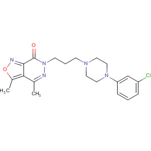 502135-06-0  Isoxazolo[3,4-d]pyridazin-7(6H)-one,6-[3-[4-(3-chlorophenyl)-1-piperazinyl]propyl]-3,4-dimethyl-