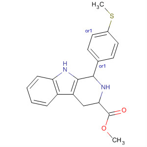 502163-58-8  1H-Pyrido[3,4-b]indole-3-carboxylic acid,2,3,4,9-tetrahydro-1-[4-(methylthio)phenyl]-, methyl ester, (1R,3R)-rel-