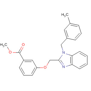 502175-07-7  Benzoic acid,3-[[1-[(3-methylphenyl)methyl]-1H-benzimidazol-2-yl]methoxy]-, methylester