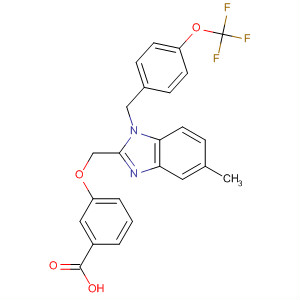 502175-88-4  Benzoic acid,3-[[5-methyl-1-[[4-(trifluoromethoxy)phenyl]methyl]-1H-benzimidazol-2-yl]methoxy]-