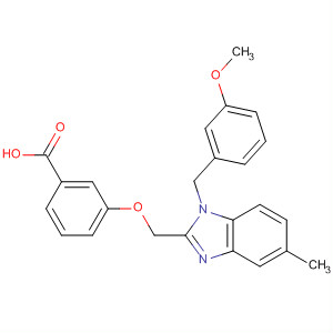502175-92-0  Benzoic acid,3-[[1-[(3-methoxyphenyl)methyl]-5-methyl-1H-benzimidazol-2-yl]methoxy]-