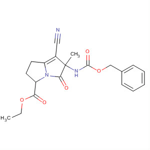 502509-68-4  1H-Pyrrolizine-3-carboxylic acid,7-cyano-2,3,5,6-tetrahydro-6-methyl-5-oxo-6-[[(phenylmethoxy)carbonyl]amino]-, ethyl ester, (3S)-