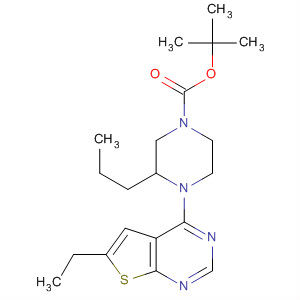 502644-85-1  1-Piperazinecarboxylic acid,4-(6-ethylthieno[2,3-d]pyrimidin-4-yl)-3-propyl-, 1,1-dimethylethyl ester