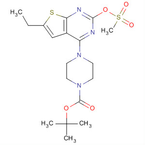 502649-15-2  1-Piperazinecarboxylic acid,4-[6-ethyl-2-[(methylsulfonyl)oxy]thieno[2,3-d]pyrimidin-4-yl]-,1,1-dimethylethyl ester