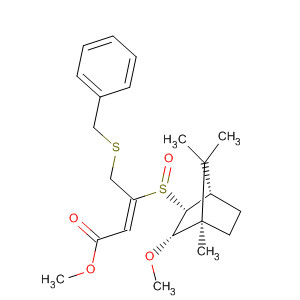 502917-91-1  2-Butenoic acid,3-[(S)-[(1S,2R,3S,4R)-3-methoxy-4,7,7-trimethylbicyclo[2.2.1]hept-2-yl]sulfinyl]-4-[(phenylmethyl)thio]-, methyl ester, (2E)-