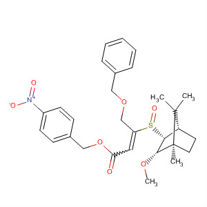 502917-97-7  2-Butenoic acid,3-[(S)-[(1S,2R,3S,4R)-3-methoxy-4,7,7-trimethylbicyclo[2.2.1]hept-2-yl]sulfinyl]-4-(phenylmethoxy)-, (4-nitrophenyl)methyl ester, (2E)-