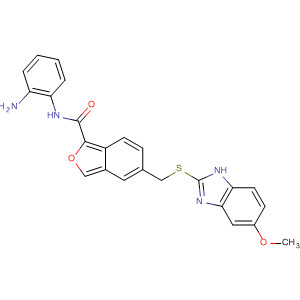 503044-31-3  2-Benzofurancarboxamide,N-(2-aminophenyl)-5-[[(5-methoxy-1H-benzimidazol-2-yl)thio]methyl]-