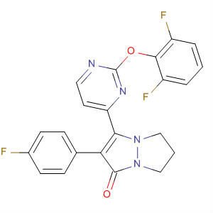 503071-86-1  1H,5H-Pyrazolo[1,2-a]pyrazol-1-one,3-[2-(2,6-difluorophenoxy)-4-pyrimidinyl]-2-(4-fluorophenyl)-6,7-dihydro-