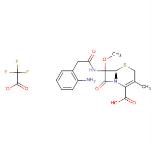 50328-76-2  5-Thia-1-azabicyclo[4.2.0]oct-2-ene-2-carboxylic acid,7-[(aminophenylacetyl)amino]-7-methoxy-3-methyl-8-oxo-, (6R)-,mono(trifluoroacetate)