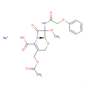 50328-77-3  5-Thia-1-azabicyclo[4.2.0]oct-2-ene-2-carboxylic acid,3-[(acetyloxy)methyl]-7-methoxy-8-oxo-7-[(phenoxyacetyl)amino]-,monosodium salt, (6R)-
