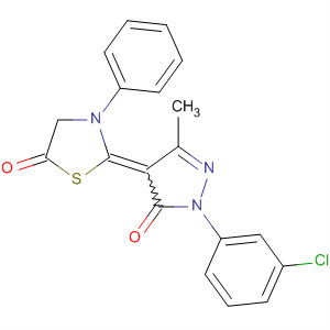 503443-99-0  5-Thiazolidinone,2-[1-(3-chlorophenyl)-1,5-dihydro-3-methyl-5-oxo-4H-pyrazol-4-ylidene]-3-phenyl-