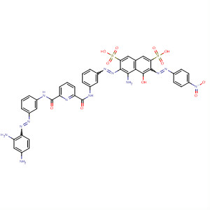 503447-76-5  2,7-Naphthalenedisulfonic acid,4-amino-3-[[3-[[[6-[[[3-[(2,4-diaminophenyl)azo]phenyl]amino]carbonyl]-2-pyridinyl]carbonyl]amino]phenyl]azo]-5-hydroxy-6-[(4-nitrophenyl)azo]-