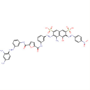 503447-80-1  2,7-Naphthalenedisulfonic acid,4-amino-3-[[3-[[[5-[[[3-[(2,4-diaminophenyl)azo]phenyl]amino]carbonyl]-2-furanyl]carbonyl]amino]phenyl]azo]-5-hydroxy-6-[(4-nitrophenyl)azo]-