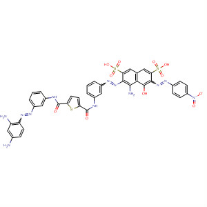 503447-82-3  2,7-Naphthalenedisulfonic acid,4-amino-3-[[3-[[[5-[[[3-[(2,4-diaminophenyl)azo]phenyl]amino]carbonyl]-2-thienyl]carbonyl]amino]phenyl]azo]-5-hydroxy-6-[(4-nitrophenyl)azo]-