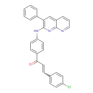 503524-80-9  2-Propen-1-one,3-(4-chlorophenyl)-1-[4-[(3-phenyl-1,8-naphthyridin-2-yl)amino]phenyl]-