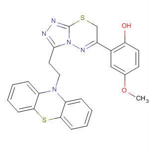 503537-05-1  Phenol,4-methoxy-2-[3-[2-(10H-phenothiazin-10-yl)ethyl]-7H-1,2,4-triazolo[3,4-b][1,3,4]thiadiazin-6-yl]-